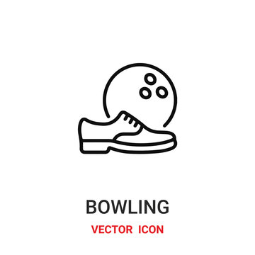 Bowling vector icon. Modern, simple flat vector illustration for website or mobile app.Bowling ball symbol, logo illustration. Pixel perfect vector graphics	