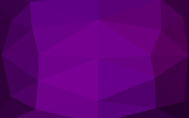 Dark Purple vector shining triangular pattern. Colorful abstract illustration with gradient. Brand new style for your business design.