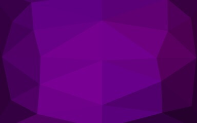 Obraz premium Dark Purple vector shining triangular pattern. Colorful abstract illustration with gradient. Brand new style for your business design.
