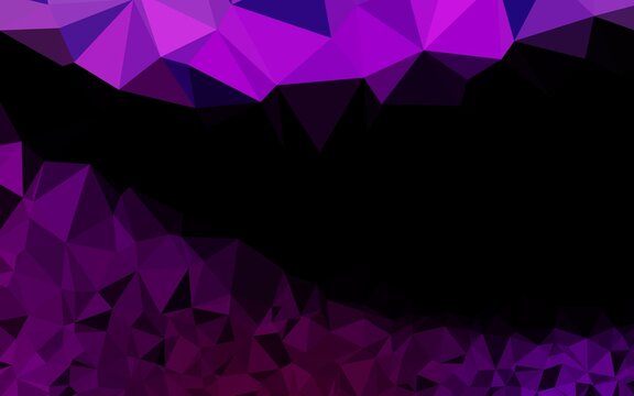 Dark Purple vector blurry triangle template. Brand new colorful illustration in with gradient. The best triangular design for your business.