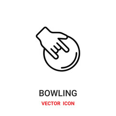 Bowling vector icon. Modern, simple flat vector illustration for website or mobile app.Bowling ball symbol, logo illustration. Pixel perfect vector graphics	