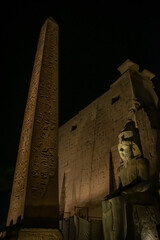 Night scene from karnak temple, Egypt, september 2018