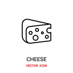 Cheese vector icon. Modern, simple flat vector illustration for website or mobile app.Milk or dairy symbol, logo illustration. Pixel perfect vector graphics	