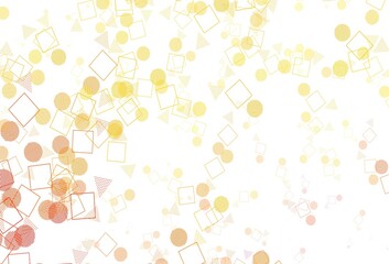 Light Pink, Yellow vector texture with poly style with circles, cubes.