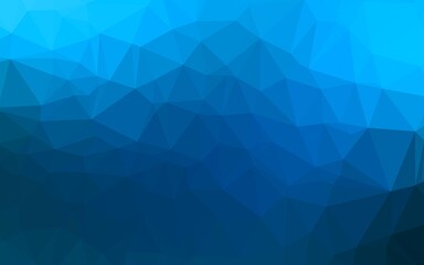 Light BLUE vector shining triangular pattern. Colorful illustration in Origami style with gradient.  Polygonal design for your web site.