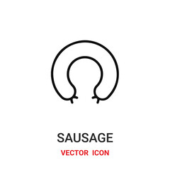 sausages icon vector symbol. sausages symbol icon vector for your design. Modern outline icon for your website and mobile app design.
