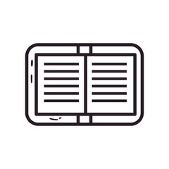open book line style icon vector design