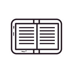 open book line style icon vector design
