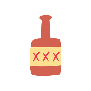 mexican tequila bottle with crosses free form style icon vector design