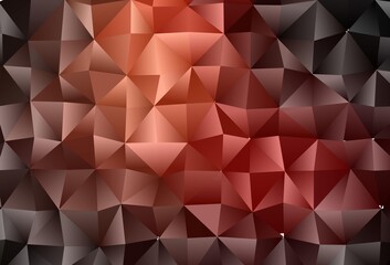 Dark Red vector polygonal background.