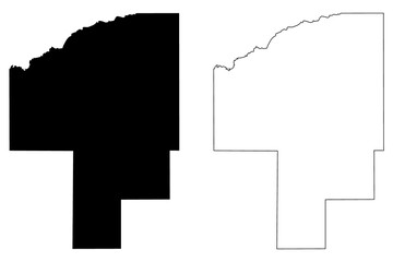 Choctaw County, Mississippi (U.S. county, United States of America, USA, U.S., US) map vector illustration, scribble sketch Choctaw map