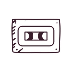 Obraz premium pop art cassette line style icon vector design