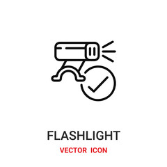 Flashlight vector icon. Modern, simple flat vector illustration for website or mobile app.Flash symbol, logo illustration. Pixel perfect vector graphics	