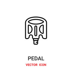 pedal icon vector symbol. pedal symbol icon vector for your design. Modern outline icon for your website and mobile app design.
