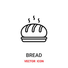Bread vector icon. Modern, simple flat vector illustration for website or mobile app.Bakery symbol, logo illustration. Pixel perfect vector graphics	
