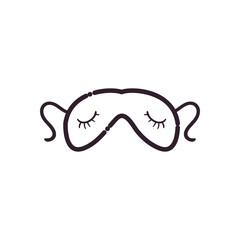 sleeping mask line style icon vector design
