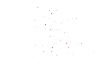 Light Red vector background with music symbols.