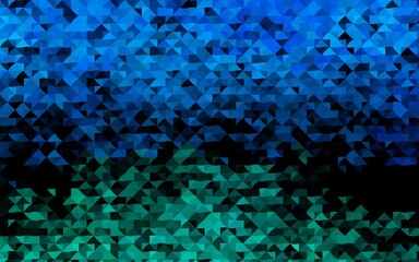 Dark Blue, Green vector pattern in polygonal style. Decorative design in abstract style with triangles. Best design for your ad, poster, banner.
