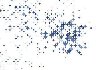 Light BLUE vector layout with bright stars. Glitter abstract illustration with colored stars. The pattern can be used for new year ad, booklets.