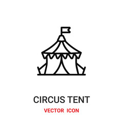 circus tent icon vector symbol. circus tent symbol icon vector for your design. Modern outline icon for your website and mobile app design.