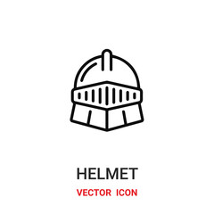 helmet icon vector symbol. helmet symbol icon vector for your design. Modern outline icon for your website and mobile app design.