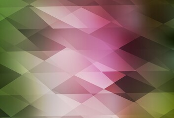 Obraz premium Light Green, Red vector backdrop with rhombus.