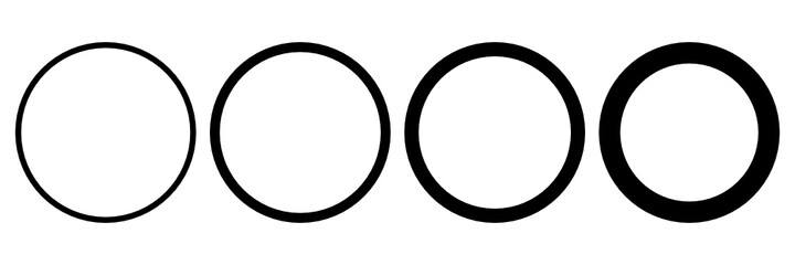 Set of black circle icon. Vector round symbols