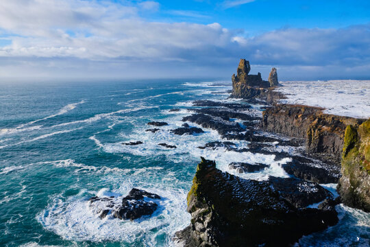 Cliff near Arnarstapi on the peninsula Sn&aelig;fellsnes in Iceland.