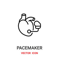 Pacemaker vector icon. Modern, simple flat vector illustration for website or mobile app.Pacemake symbol, logo illustration. Pixel perfect vector graphics	
