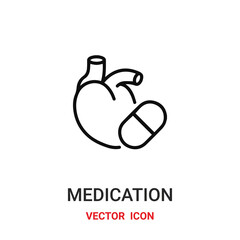Medication vector icon. Modern, simple flat vector illustration for website or mobile app.Medical pill symbol, logo illustration. Pixel perfect vector graphics	