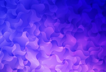 Light Pink, Blue vector backdrop with curved lines.