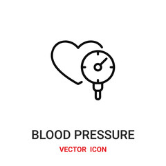 Pressure blood vector icon. Modern, simple flat vector illustration for website or mobile app.Tonometer symbol, logo illustration. Pixel perfect vector graphics	