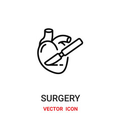 Surgery vector icon. Modern, simple flat vector illustration for website or mobile app.Scalpel symbol, logo illustration. Pixel perfect vector graphics	