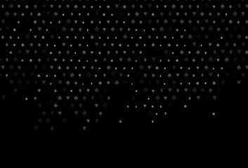 Dark Silver, Gray vector cover with symbols of gamble.