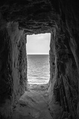 window in the cave
