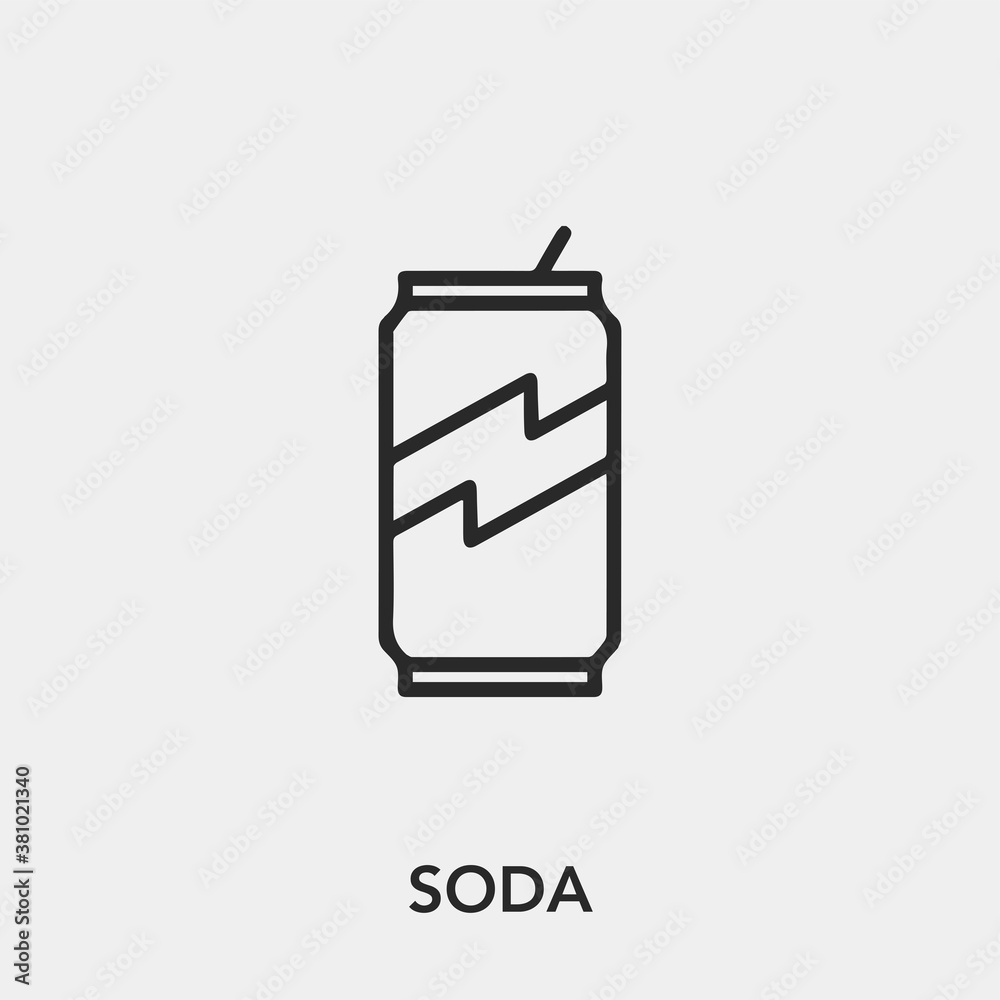 Poster soda icon vector. linear style sign for mobile concept and web design. soda symbol illustration. pix