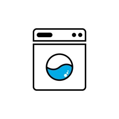 washing machine flat icon illustration