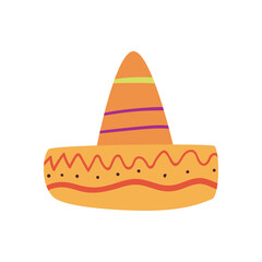 mexican hat free form style icon vector design