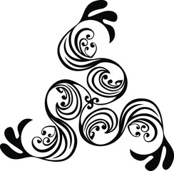 Vector Design of a Black Leaf Box Frame with a Natural Theme