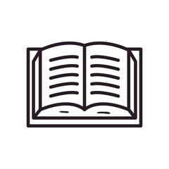 open book line style icon vector design