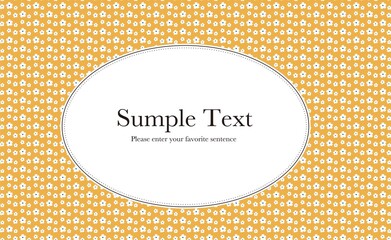 花柄マスタードパターンサンプルラベル