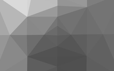 Light Silver, Gray vector low poly texture. An elegant bright illustration with gradient. Polygonal design for your web site.