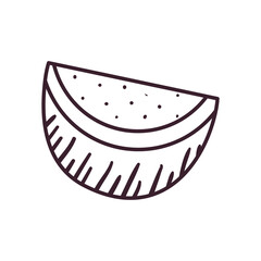 pop art watermelon line style icon vector design