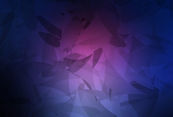 Dark Pink, Blue vector texture with abstract poly forms.