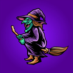 Obraz na płótnie Canvas shaman magic Witchcraft Halloween Illustrations for your work clothing merchandise stickers and poster advertising business brands 
