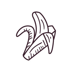 pop art banana line style icon vector design