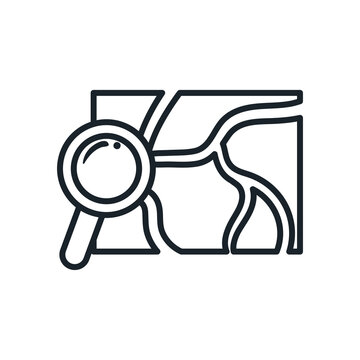 lupe with square line style icon vector design
