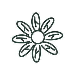 flower line style icon vector design