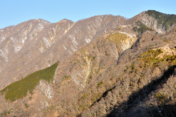 丹沢 冬の表尾根 烏尾山から塔ノ岳と木ノ又大日と新大日を眺める