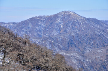 冬の丹沢山地 檜洞丸